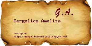 Gergelics Amelita névjegykártya
